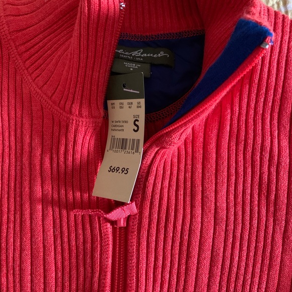 Gorgeous Eddie Bauer orange zip up! NWT - Picture 3 of 5